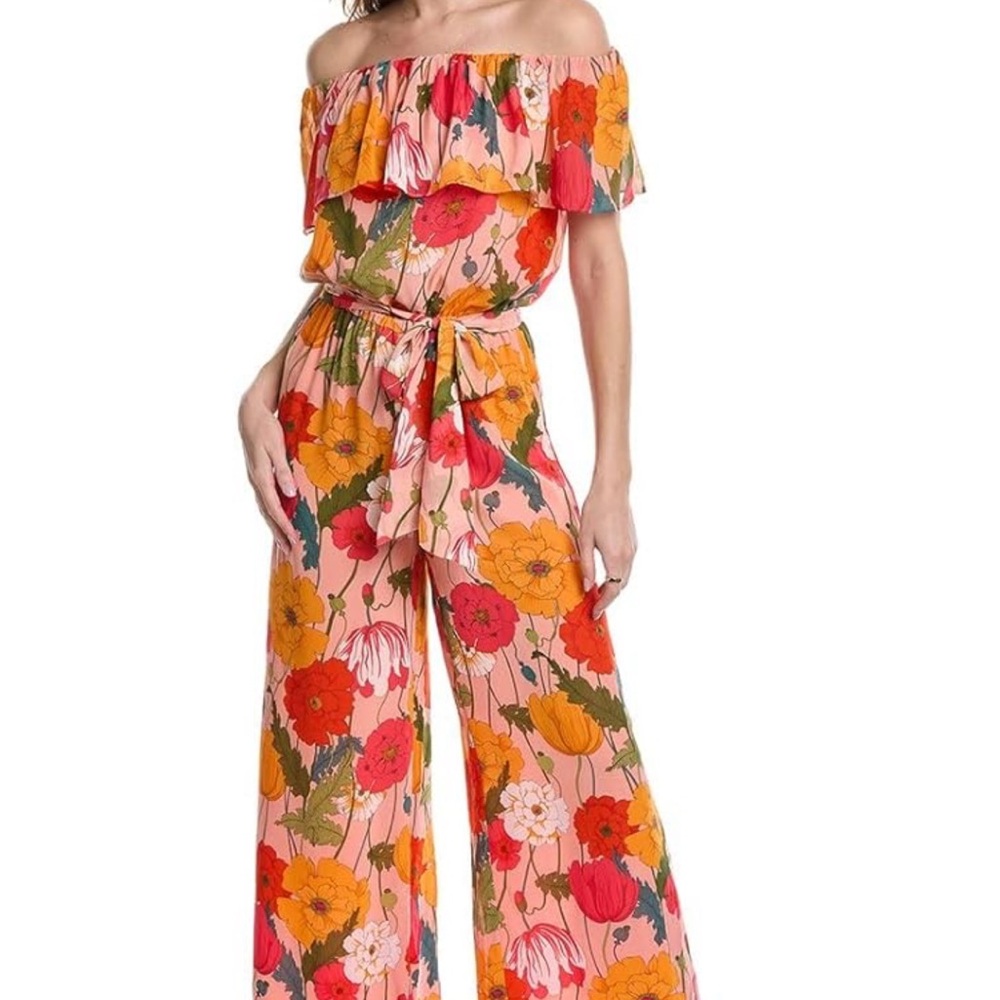 Trina Turk Women's
Feverish Off-Shoulder
Floral-Print Jumpsuit